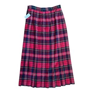 Vintage Deadstock Tartan Maxi Wool Skirt Talbots 4P